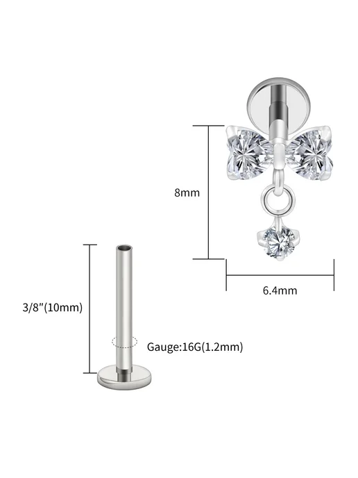 Right Grand Серьги-кольца для пирсинга 16G, Tit Mixed, 1.2x10mm, титан