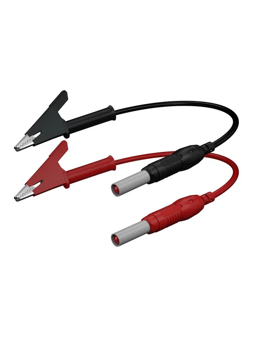 TEST QSS Тестовые провода QSS 1 м, красный черный, Цвет B, 1 м