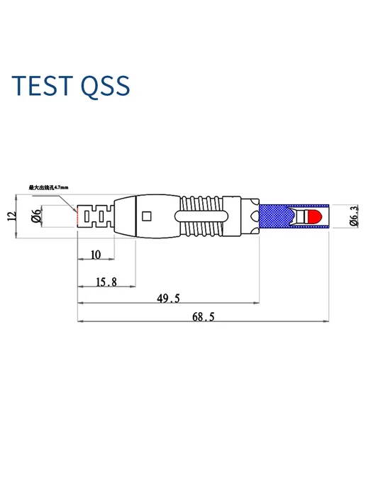TEST QSS Тестовые провода QSS 1 м, красный черный, Цвет B, 1 м, фото 4