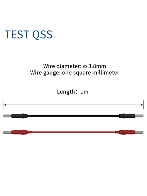 TEST QSS Тестовые провода QSS 1 м, красный черный, Цвет B, 1 м, фото 6