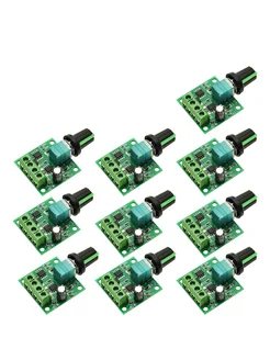 SZFYDOSH 10шт PWM регулятор скорости двигателя 1.8-12В 2А, изумрудный