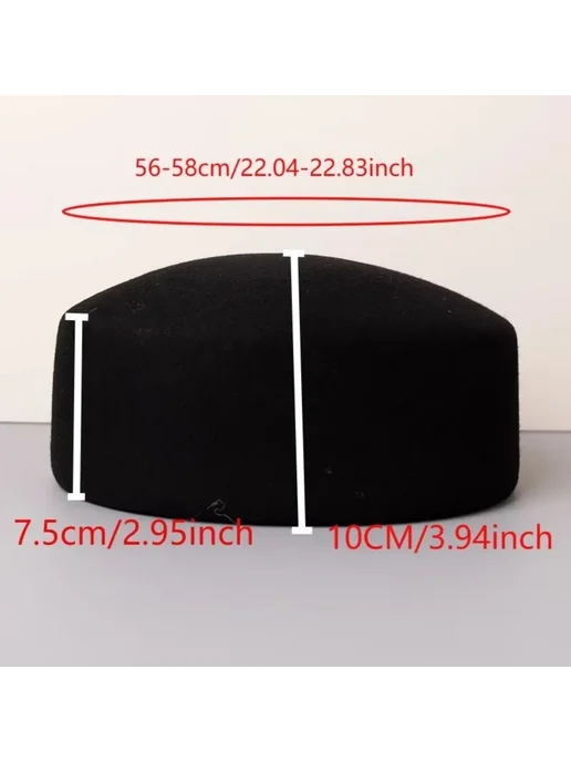 Женские береты из шерсти Black, белый, фото 7