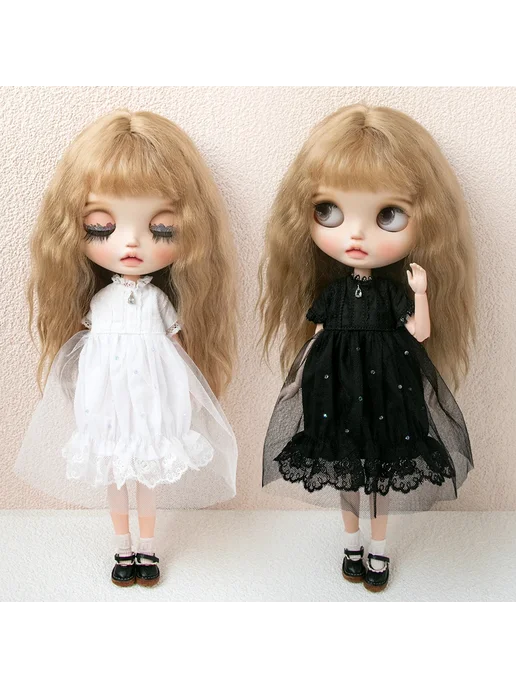 XiDonDon Бордовая юбка для кукол Blythe, Color - 2, черный, фото 6