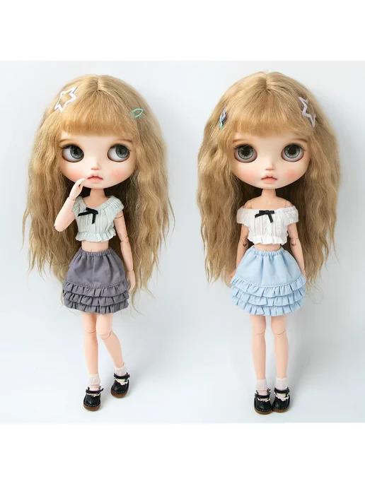 XiDonDon Бордовая юбка для кукол Blythe, Color - 2, черный, фото 7