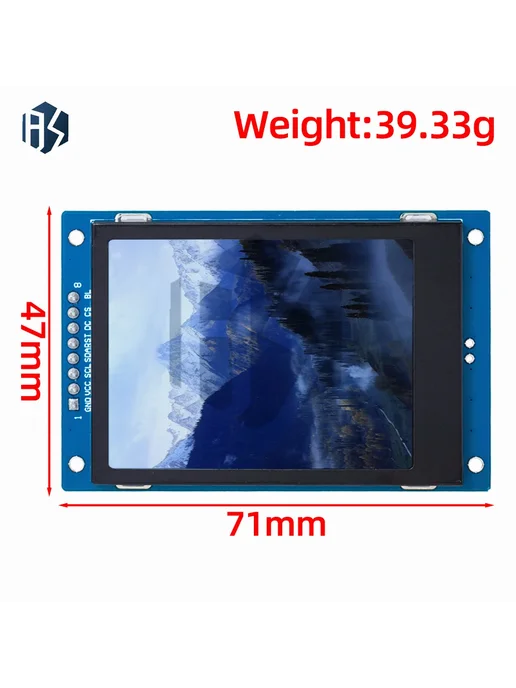baishundianzi 2.4" TFT LCD дисплей синий, без тачскрина, синий, фото 3