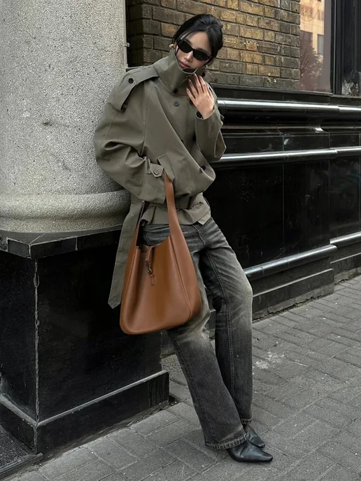 TWOTWINSTYLE Пэчворк Плащ, серый, фото 6