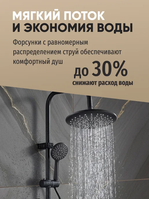 Dornfeld Душевая система с тропическим душем, вариант, фото 3