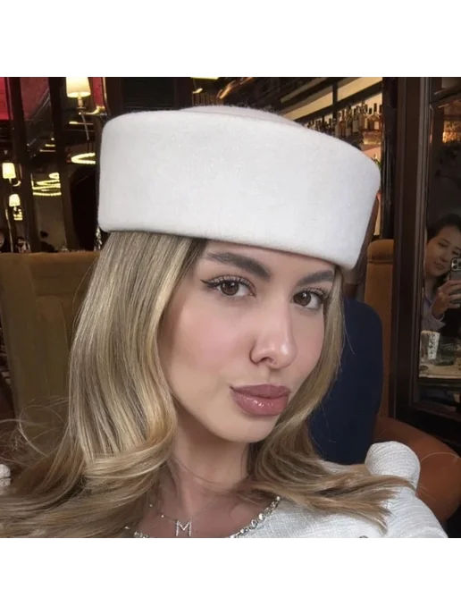 Берета женская коричневая Fedora, коричневый, фото 2