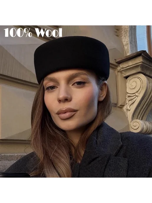 Берета женская коричневая Fedora, коричневый, фото 5