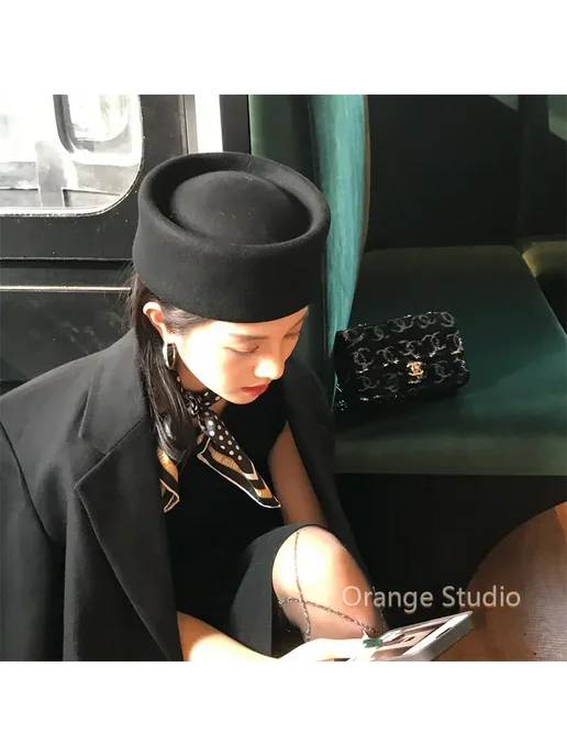 Берета женская коричневая Fedora, коричневый, фото 6