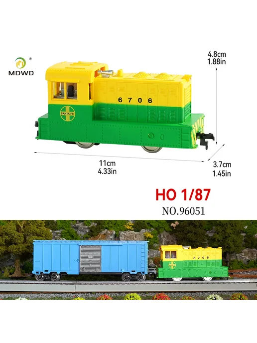 MDWD Дизельный локомотив Santa Fe HO 1 87, цвет 96051, 87 цв., фото 5
