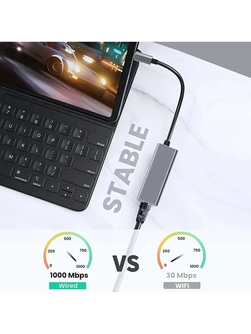 kebidumei USB 3.0 проводная сетевая карта Type C-RJ45, вариант, фото 5