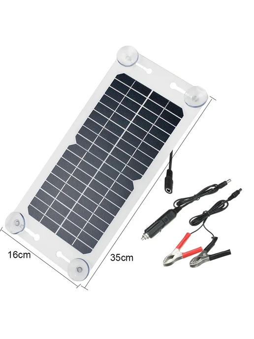 Нет бренда Солнечная панель 20W 18V для авто с креплениями, 20 Вт, фото 3