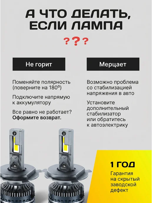 ZMB Светодиодные H4 LED автомобильные лампы лед, вариант, фото 8