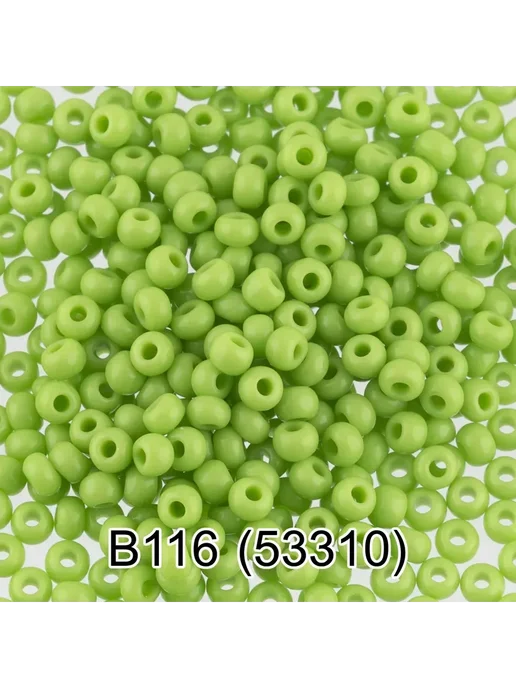 GAMMA Бисер чешский 10 0 5г. B116 салатовый, 5 г