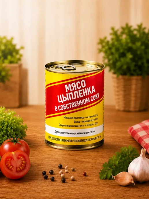 Бетпак Мясо цыпленка в собственном соку 10 шт по 338 г, 8 шт, 338 г, фото 2