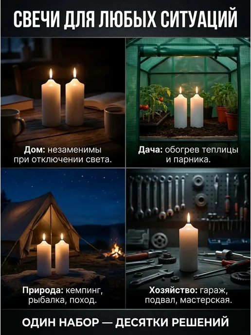 Хозяйственные Свечи Столбики 2 шт, 2 шт, фото 2