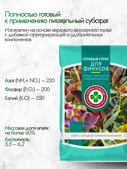 Сила Суздаля Грунт для фикуса, вариант, фото 3