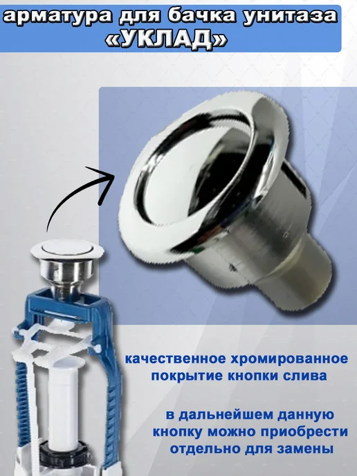 УКЛАД Клапан выпуска для бачка унитаза, вариант, фото 3
