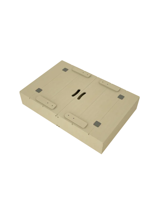 Rusandbox Песочница деревянная на улицу с крышкой-лавочкой 120х80, 120x80, в упаковке 14 кг, фото 5