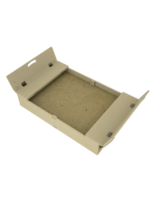 Rusandbox Песочница деревянная на улицу с крышкой-лавочкой 120х80, 120x80, в упаковке 14 кг, фото 7