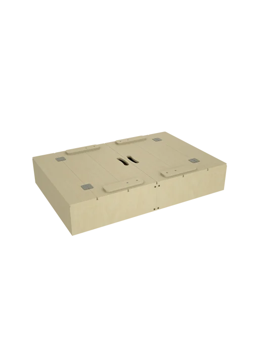 Rusandbox Песочница деревянная на улицу с крышкой-лавочкой 120х80, 120x80, в упаковке 14 кг, фото 8