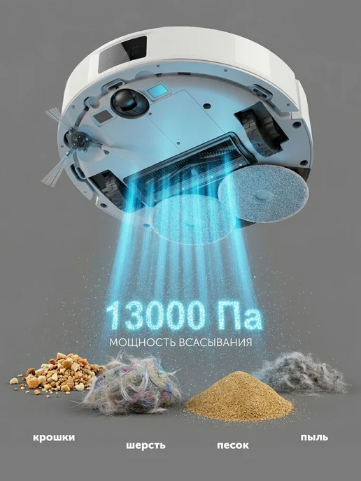 POLARIS Робот-пылесос PVCR 4750 Wi-Fi IQ Home, белый, фото 3