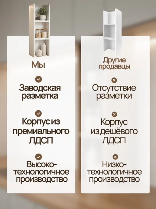 БЕЛТА Полка кухонная для газовой трубы, белый, фото 5