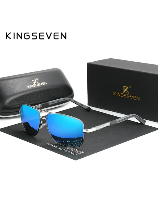 KingSeven Солнцезащитные очки Silver Gray другое, серебристый, фото 2
