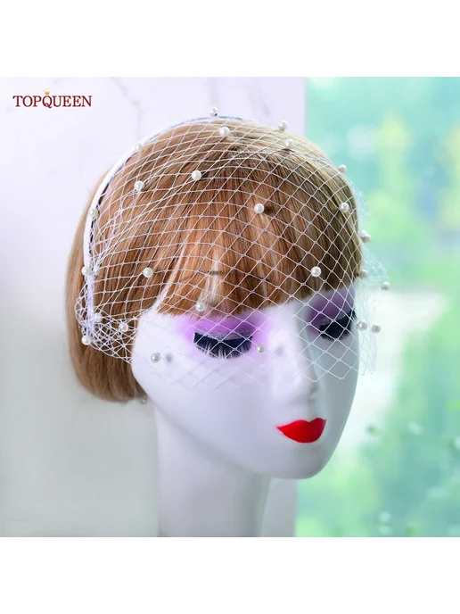 TOPQUEEN Свадебная фата VA06 white-pearl, вариант