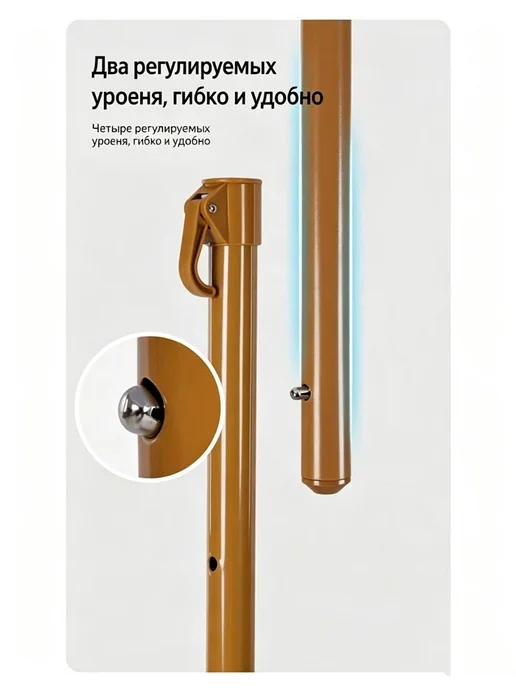 Открытый зонт от солнца защита от солнца UPF 50+, желтый, фото 8
