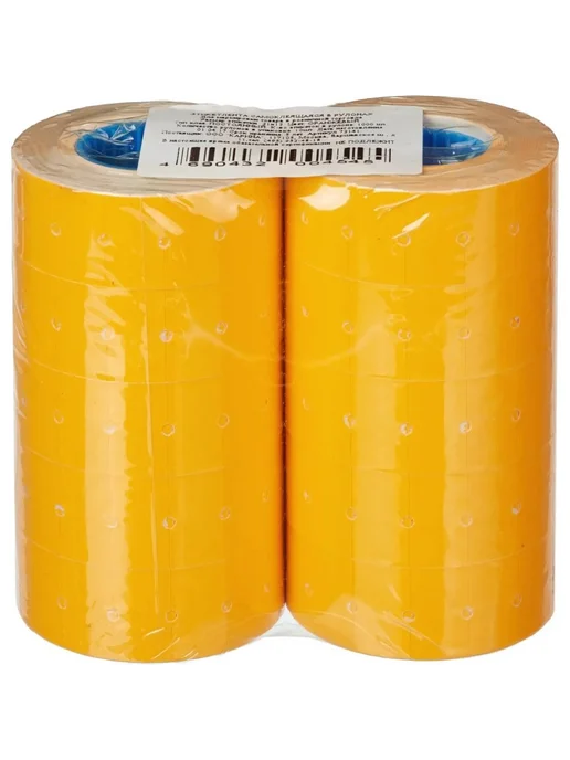 Оранжевая этикет-лента 21,5х12, 1000 шт рул, 21.5x12, 1000 шт, фото 3