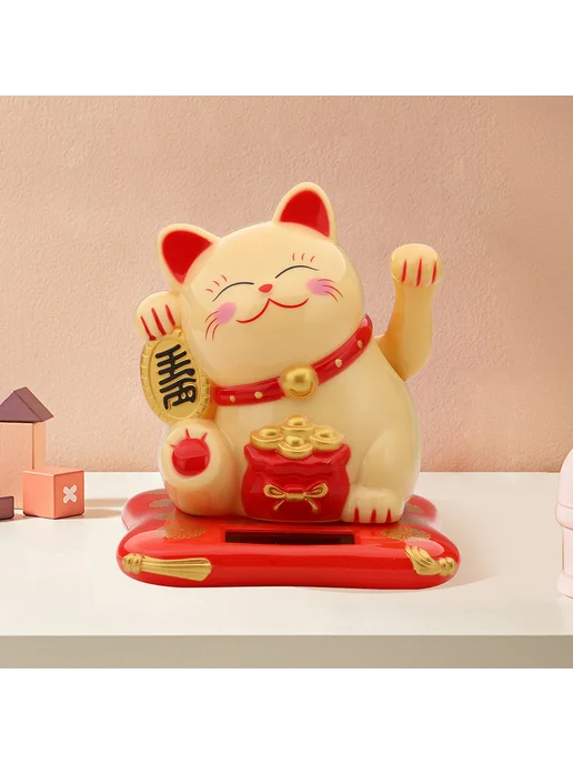 Юмористический Fortune Cat с машущей лапой, цв. жёлтый, для, желтый