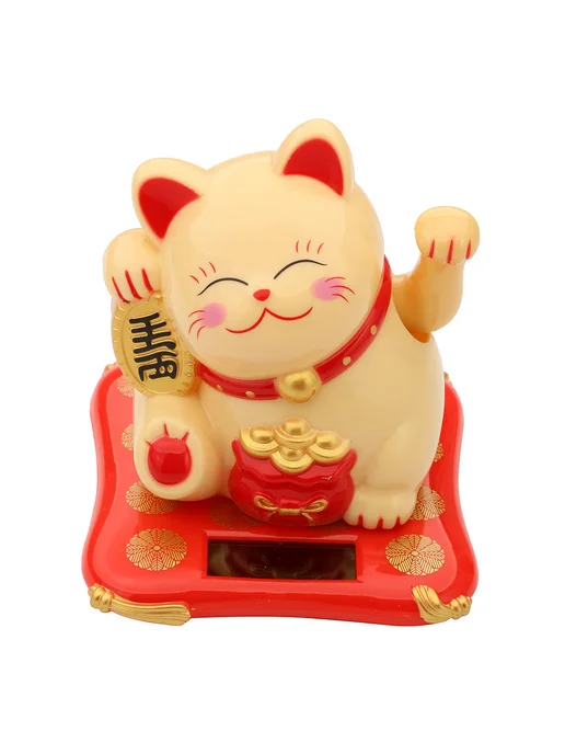 Юмористический Fortune Cat с машущей лапой, цв. жёлтый, для, желтый, фото 7