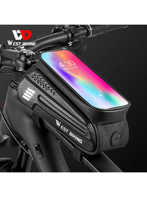 Для WEST BIKING велосумка 1,5л водоотталкивающая с дыркой, 1,5 л, фото 4