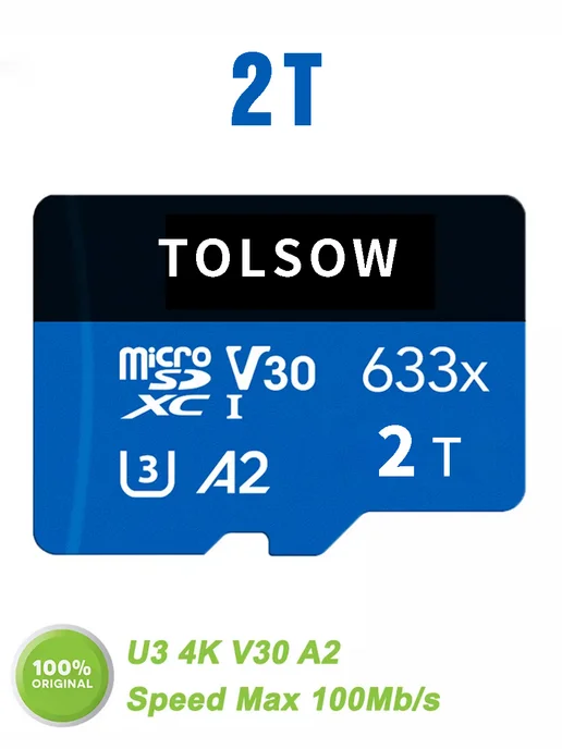 Карта памяти micro sd 2 ТБ microSDXC U3 4K V30 A2, 2 ТБ