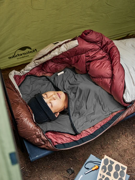 Naturehike Вкладыш в спальный мешок туристический для похода, 200 см, серый, фото 2
