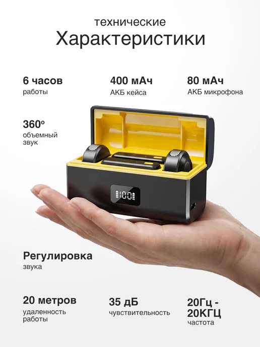 Groovier Микрофон петличный беспроводной для IPhone и Android, черный, фото 6