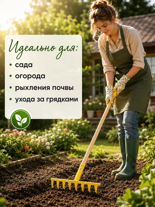 Store16 Грабли садовые для рыхления почвы и огорода, желтый, фото 3