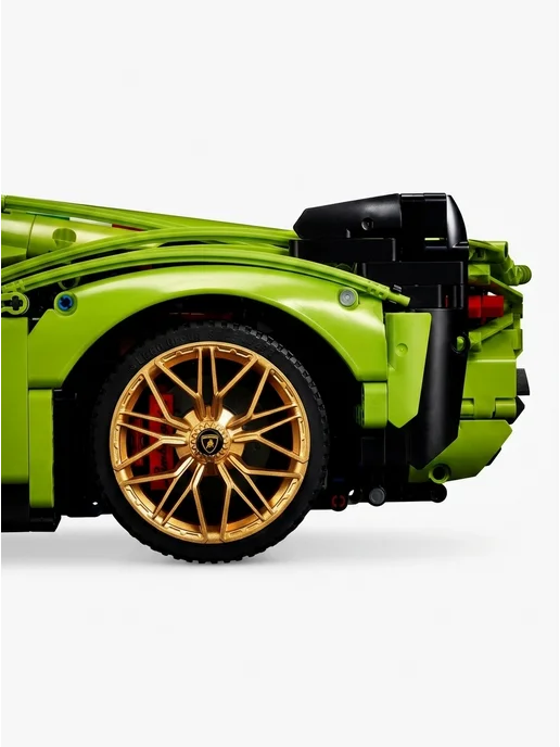 LEGO машина lamborghini sian суперкар точная копия авто, зеленый, фото 6