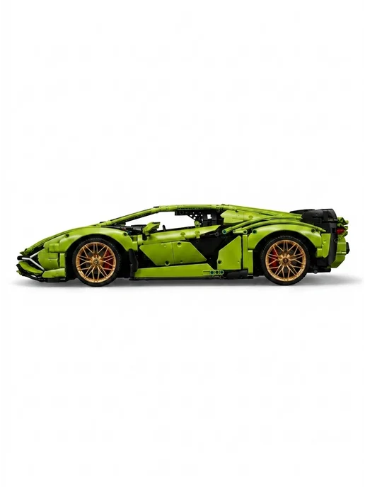 LEGO машина lamborghini sian суперкар точная копия авто, зеленый, фото 7
