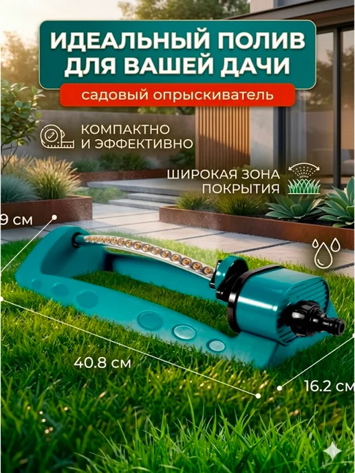 Saya&Co Садовый разбрызгиватель для газона, синий, фото 3