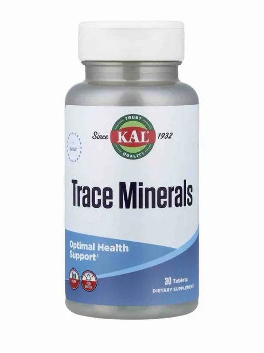 KAL Trace Minerals - Микроэлементы 30 таблеток, вариант, фото 5