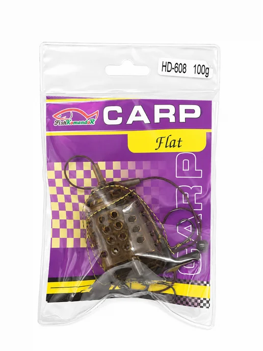 Кормушка фидерная CARP FLAT 100 г с оснасткой, 2 крючка, 100 г, фото 7
