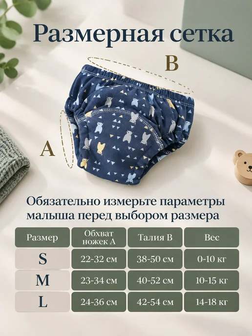 трусики для приучения к горшку, голубой, фото 4