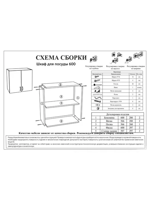 DiX HOME Шкаф навесной для кухни 60 см кухонный модуль, серый, фото 5