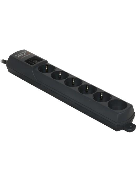 ZIS Удлинитель сетевой Pilot S Graphite 1,8м, 220В, 10А, 2200Вт, 1,8 м, 2200 Вт, фото 5
