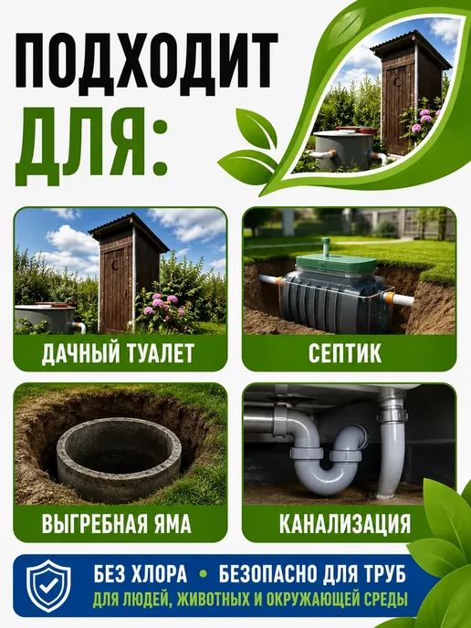 УЛЯ01 Средство для туалета уличного от запаха бактерии для септика, вариант, фото 4