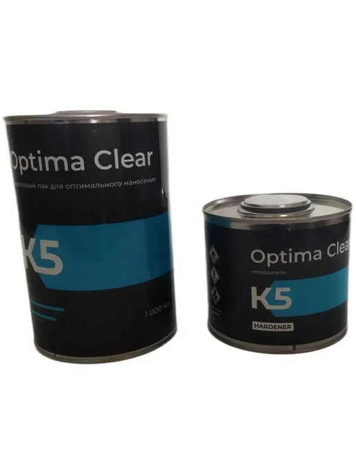 K5 Лак акриловый Optima 1л с отвердителем 0,5л, 1 л, 500 мл, фото 3