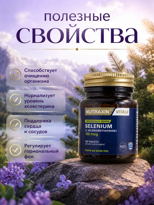 NUTRAXIN Селен 100 мкг L-селенометионин 100 таблеток, вариант, фото 2